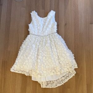 Badgley Mischka Ivory Floral Kids Dress